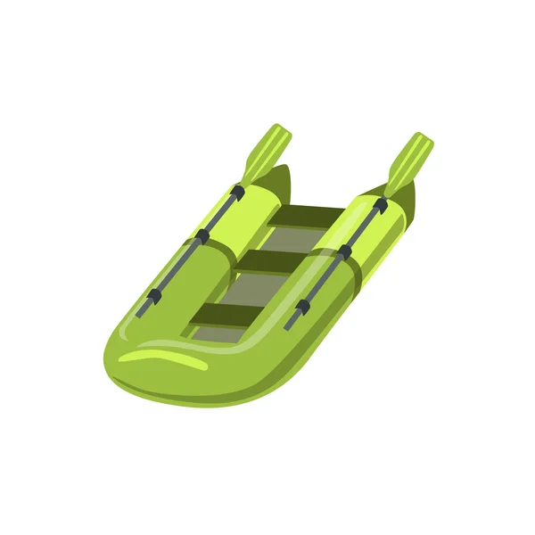 Grüne Schlauchboot Art von Boot-Symbol — Stockvektor