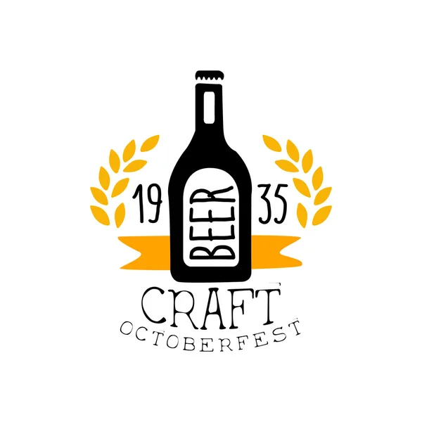 Craft Beer oktoberfest Logo Design-Vorlage — Stockvektor