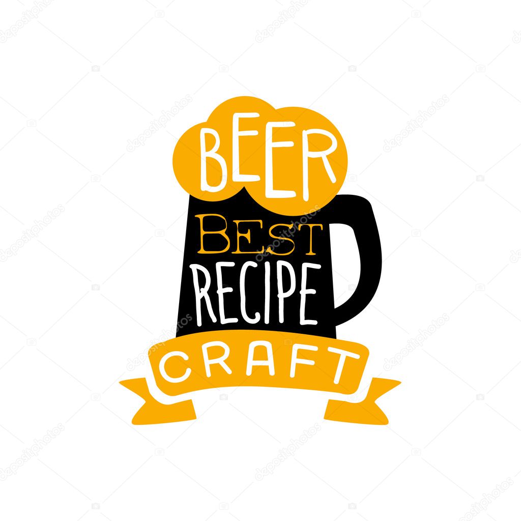 Best Recipe Beer Logo Design Template