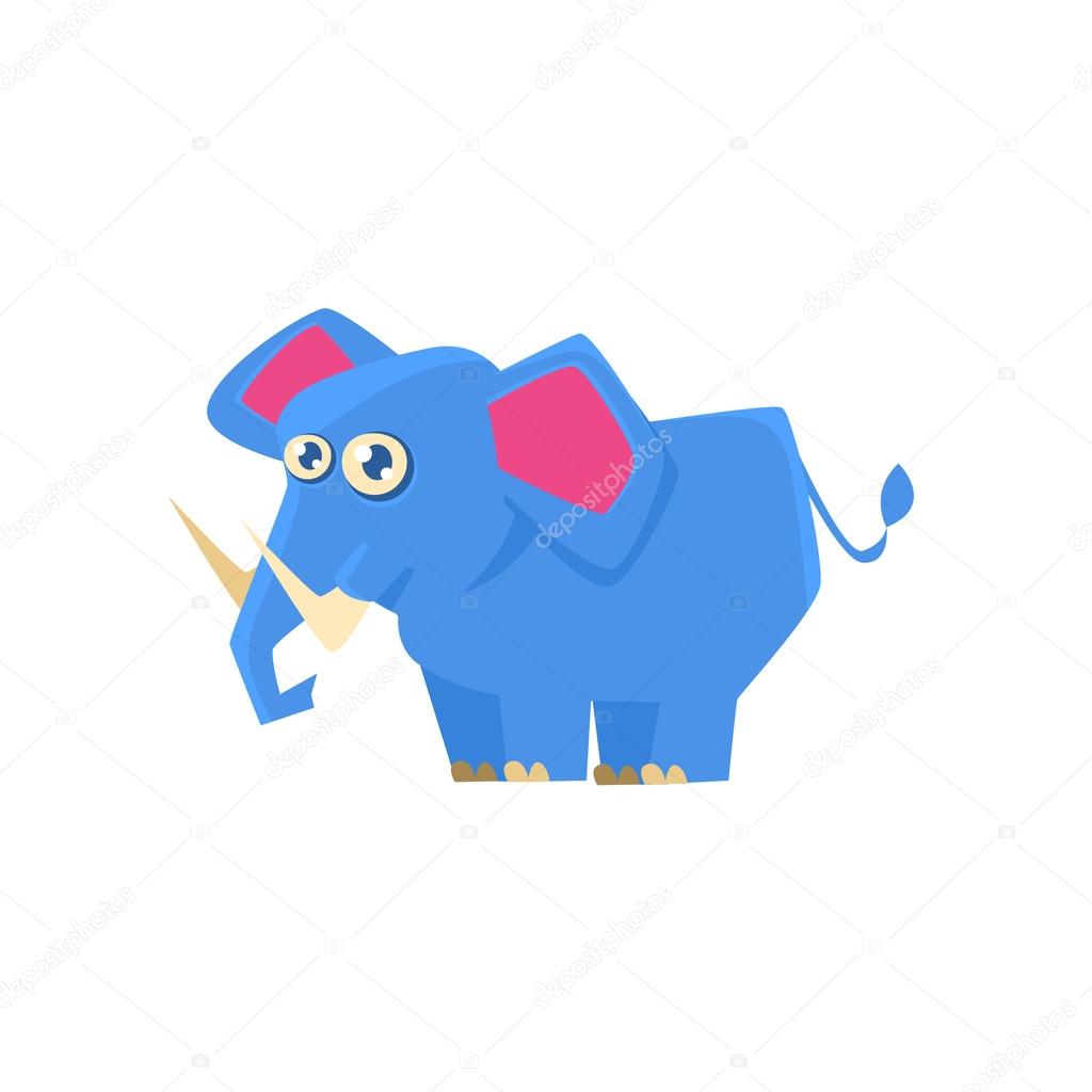 Blue Elephant Toy Exotic Animal Drawing