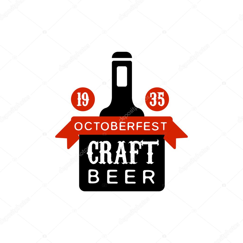 Oktoberfest Craft Beer Logo Design Template