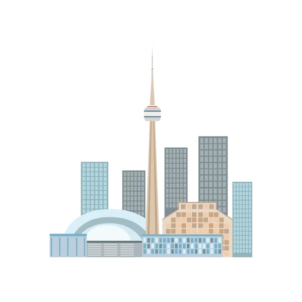 Toronto Skyline Ver como un símbolo de la cultura nacional canadiense — Archivo Imágenes Vectoriales