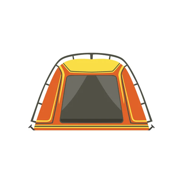 Small Orange Bright Color Tarpaulin Tent — Stock vektor