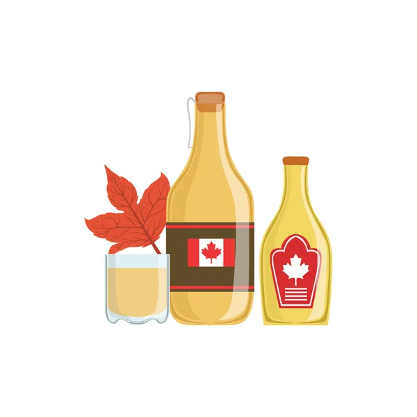 Maple Syrup As A National Canadian Culture Symbol — Stock Vector