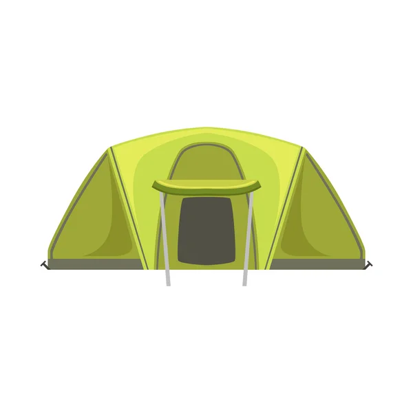 Große grüne helle Farbe Plane Zelt — Stockvektor