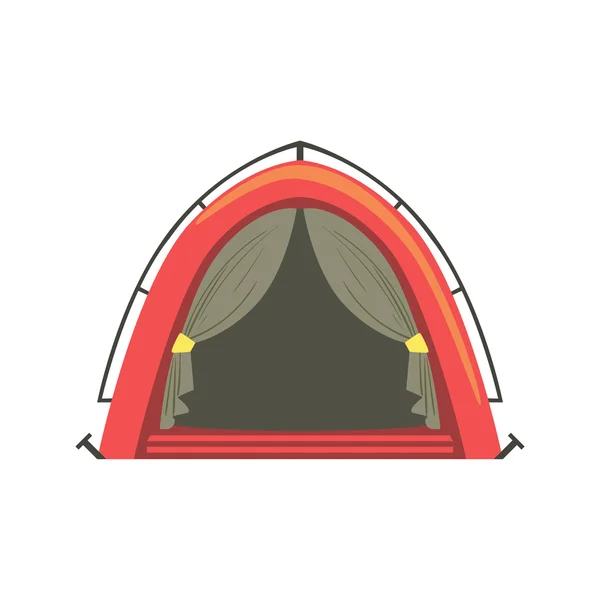 Small Red Bright Color Tarpaulin Tent — Stock vektor