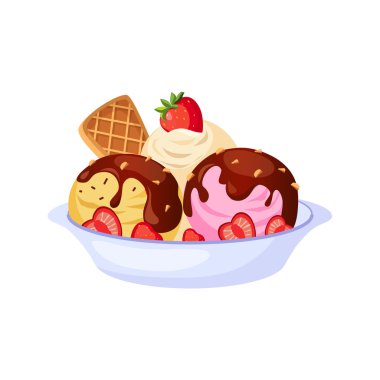 İki top dondurma ile Topingler, süt bazlı ürün yalıtılmış simgesi