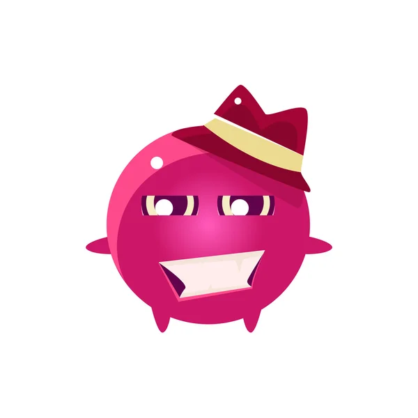 Womanizer redondo personagem Emoji — Vetor de Stock