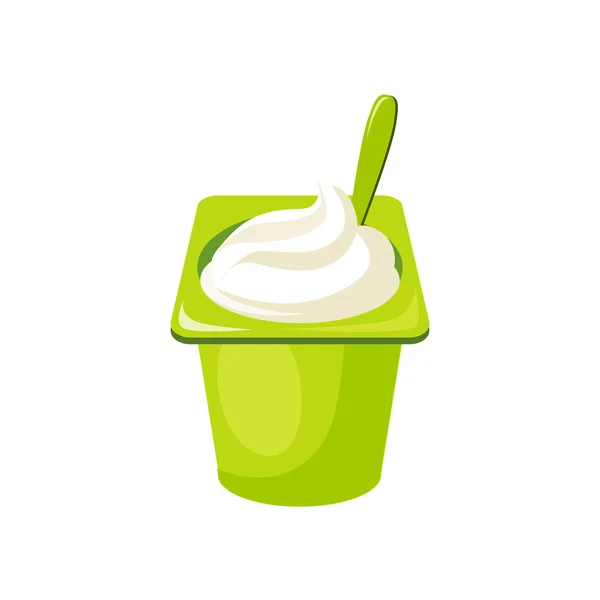 Jogurtu, mleka na podstawie produktu ikona na białym tle — Wektor stockowy