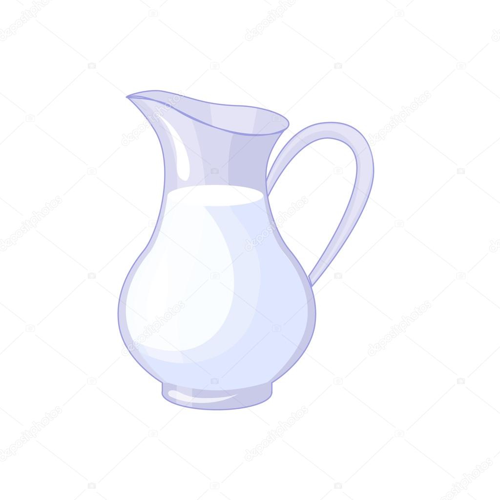 Pitcher With Fresh Milk,  Based Product Isolated Icon
