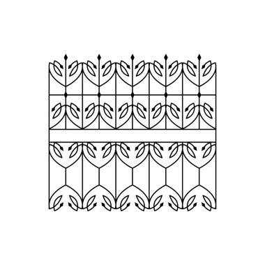 Klasik kıvrılmış kafes eskrim tasarım