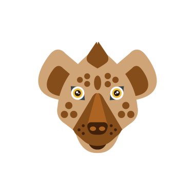 Sırtlan Afrika hayvanları geometrik kafa stilize