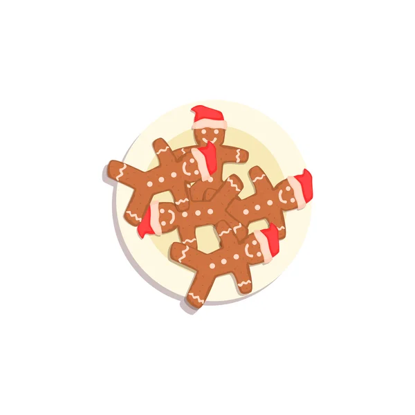 Gingerbread man kerstkoekjes — Stockvector