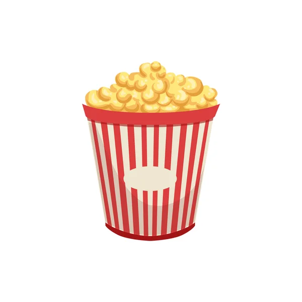 Popcorn straatvoedsel Menu Item realistische gedetailleerde illustratie — Stockvector