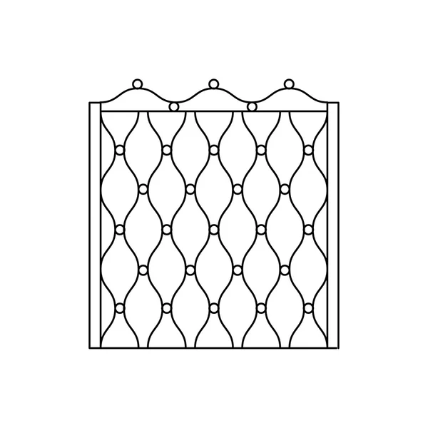 Decorative Metal Grid Fencing Design — Stock Vector