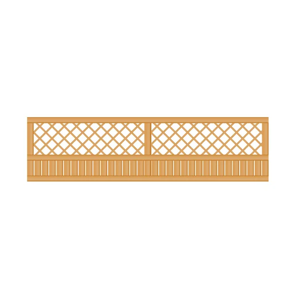 See-Through Wooden Fence Design Element Template — Stock Vector