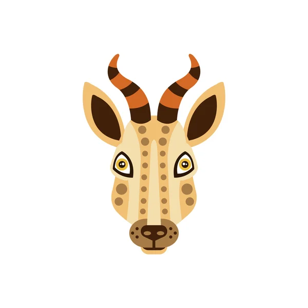 Gazelle African Animals Stylized Geometric Head — Stock Vector