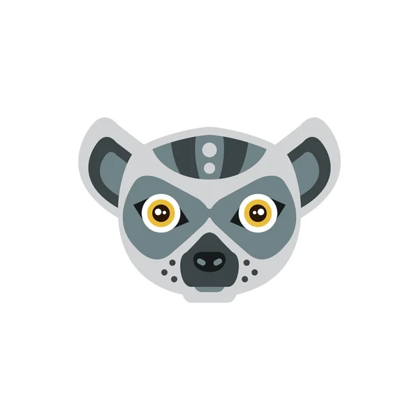 Lemur African Animals Stylized Geometric Head — Stock vektor