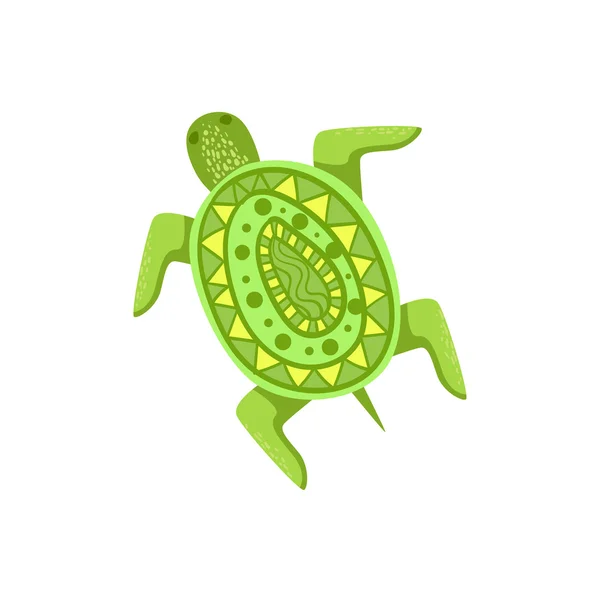 Tortue peinte Hawaiian Vacation Symbole classique — Image vectorielle