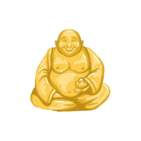 Figura Netsuke Símbolo de cultura japonesa — Vector de stock