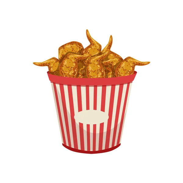 Chicken Wings Street Food Menu Item Realistik Detail Illustration Stok Ilustrasi 