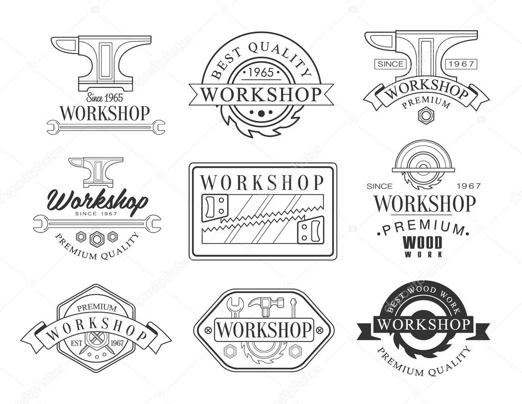 Wood Workshop Logo Set  