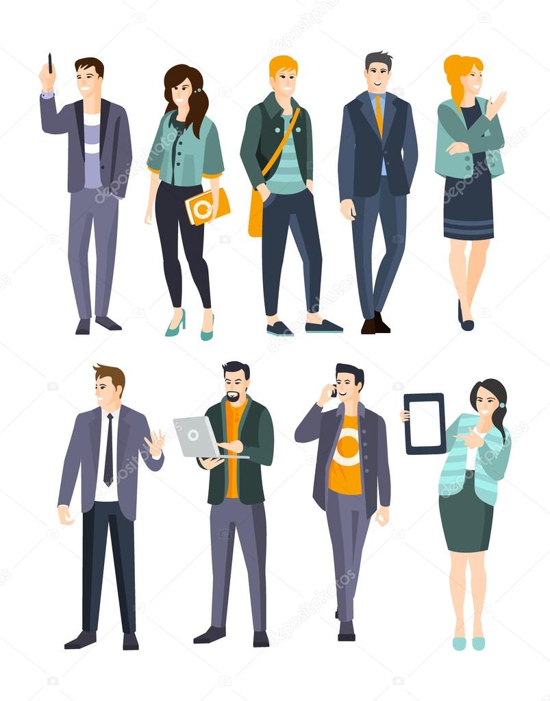 Young Professionals Set Of Cool People — Stock Vector © TopVectors ...