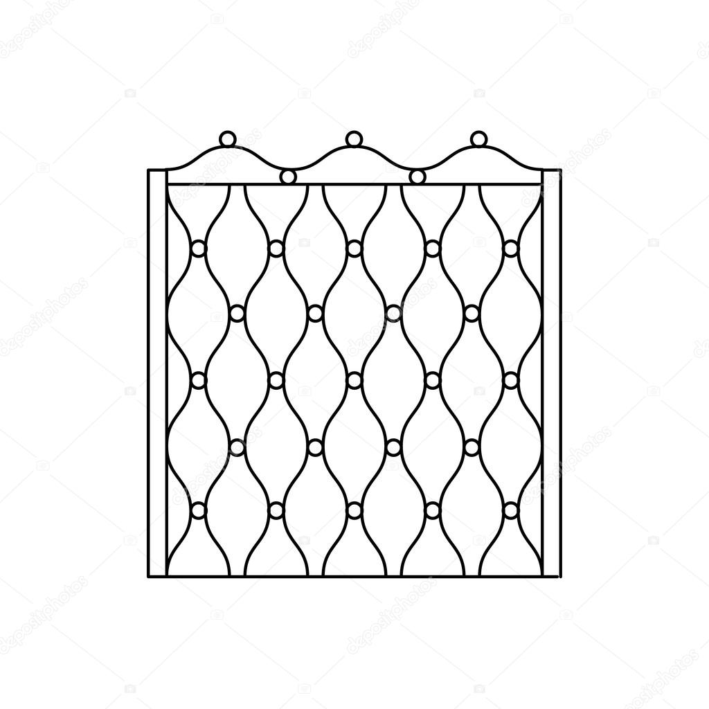 Decorative Metal Grid Fencing Design Stock Vector C Topvectors