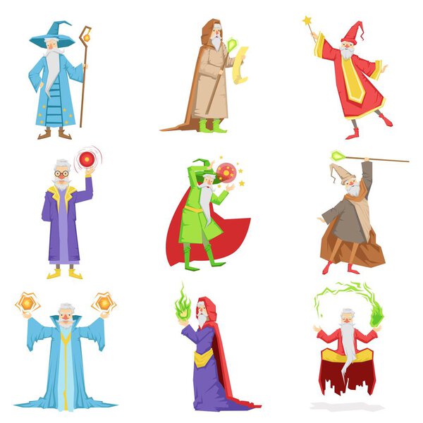 Classic Fantasy Wizards Set Of Characters
