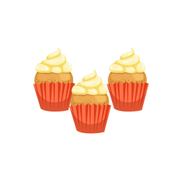 Cupcakes Panadería Surtido icono — Vector de stock