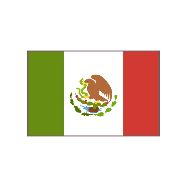 Drapeau du pays Symbole de la culture mexicaine — Image vectorielle