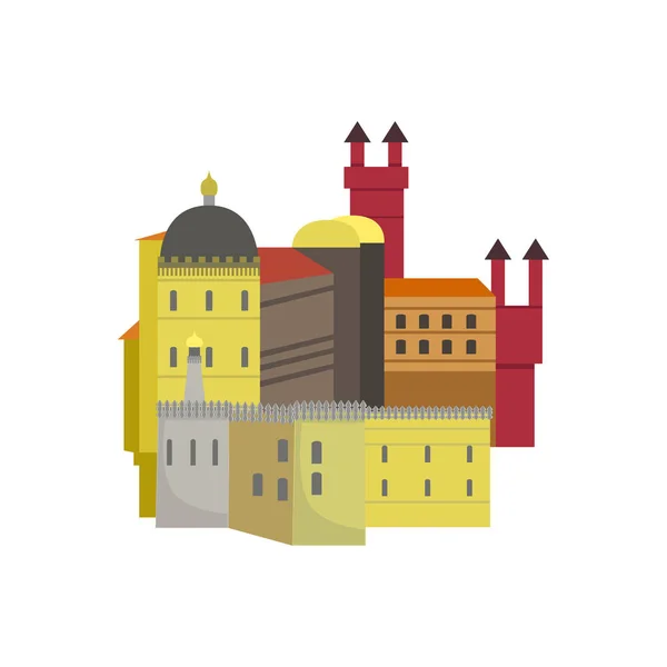 Gamla stan arkitektur portugisiska berömda Symbol — Stock vektor