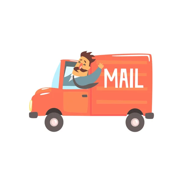 ᐈ Mail truck cartoon stock vectors, Royalty Free mail truck