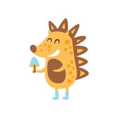 Lastik çizmeler içinde benekli kirpi 