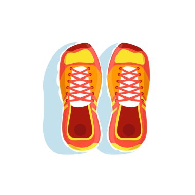 Turuncu koşu ayakkabıları vektör çizim Fitness Essentials koleksiyonundan çifti