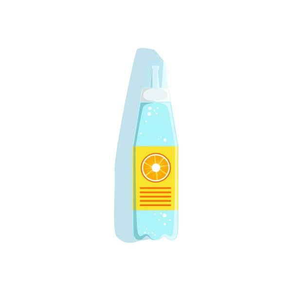Ενυδατικό νερό σπορ πορτοκαλί ποτό σε πλαστικό μπουκάλι εικονογράφηση φορέα από τη συλλογή του Essentials Fitness — Διανυσματικό Αρχείο