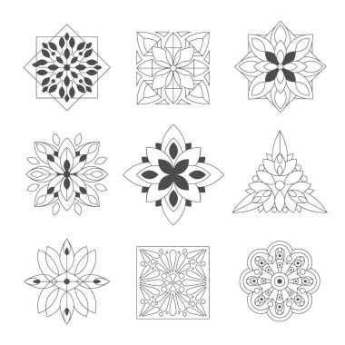 Normal şekil Doodle için kitap seti resimler boyama Zen yetişkin beyaz renkte siyah süs rakamlar