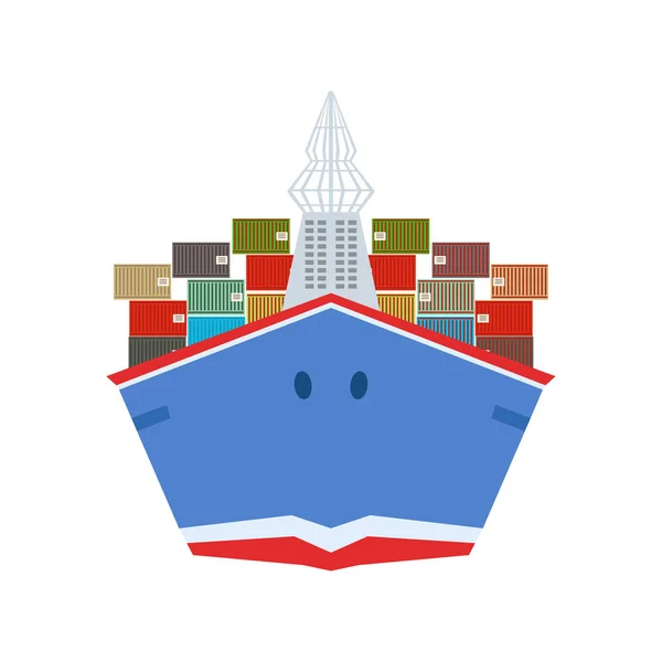 Entrega carga barco icono estilo isométrico — Vector de stock