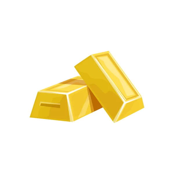 Duas barras douradas, tesouro escondido e riquezas para recompensa em Flash veio a variação do projeto — Vetor de Stock