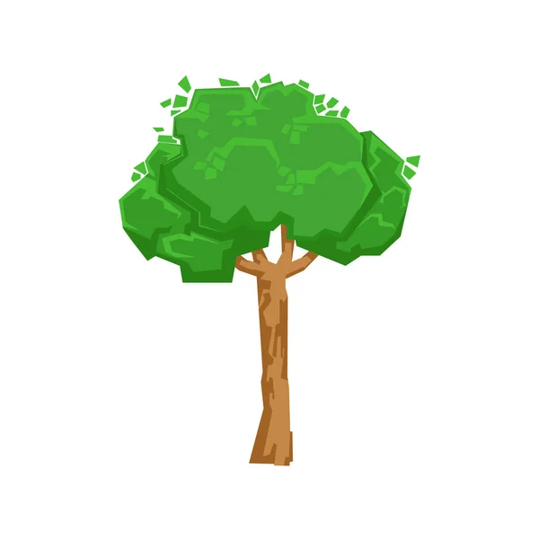 Ψηλό πράσινο δέντρο στοιχείο σχεδίασης φυσικό τοπίο, μέρος του τοπίου στη φύση εξωραϊσμού κατασκευή — Διανυσματικό Αρχείο