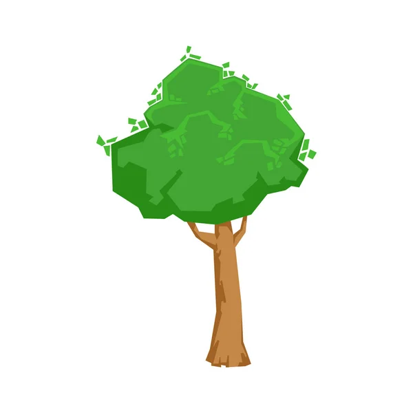 Pohon Lime Hijau Tinggi Elemen Desain Lanskap Alam, Bagian Dari Pemandangan Dalam Konstruktor Lanskap Alam - Stok Vektor