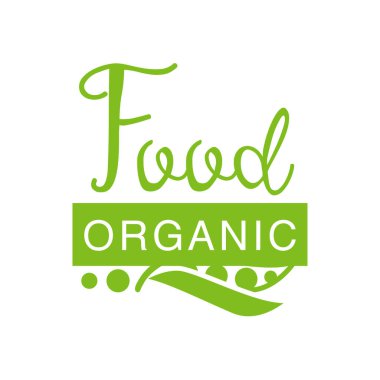 Vegan doğal gıda yeşil Logo tasarım şablonu ile sağlıklı yaşam tarzı ve eko ürünler teşvik bezelye siluet