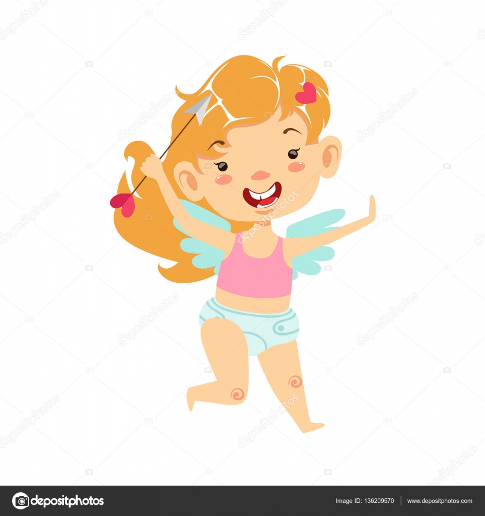 girl baby cupid with arrow winged toddler in diaper adorable love symbol cartoon character - Toddler Cartoon Characters girl baby cupid with arrow winged toddler in diaper adorable love symbol cartoon character - Toddler Cartoon Characters