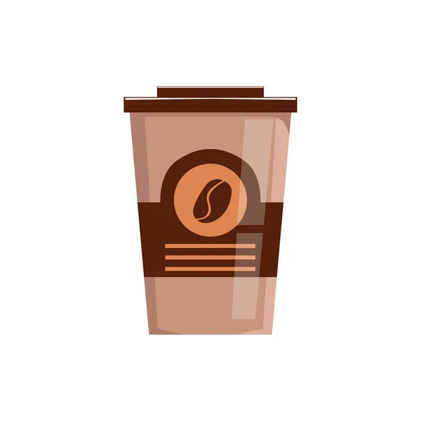 Kahve kahve dükkanı içecekler ürün yelpazesine menü öğeleri kümesinden kağıt fincan izole vektör simgesi götürün — Stok Vektör