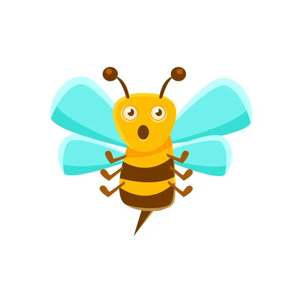 Zavaros Bee Sting, természetes méz termelése a légi kapcsolódó karton illusztráció — Stock Vector