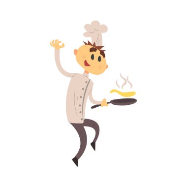 Klasik Çift Kişilik profesyonel aşçı beyaz ceket ve krep kızartma Toque memeli