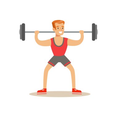 Adam ağırlık kaldırma, çalışma dışarı ve Trendy spor Egzersiz Fitness kulübü üyesi