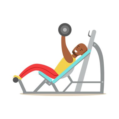 Adam ağır egzersiz ve Trendy spor Egzersiz Fitness Kulübü'nün iterek