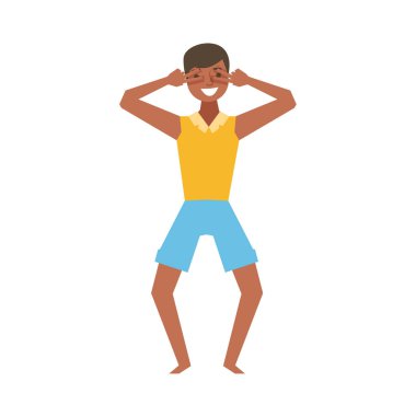 Dans, komik sarhoş insanlar eğleniyor parti serisi parçası Beach giysili adam