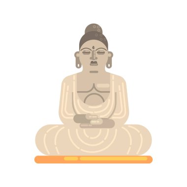 Lotus poz, Hint kültürünün geleneksel ünlü turistik sembolü oturan Buda heykeli